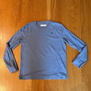 Abercrombie Kids Classic Long Sleeve Light Blue Crew Tee